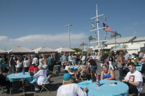 View of the crowd in front of the Maritime Museum during Chowderfest