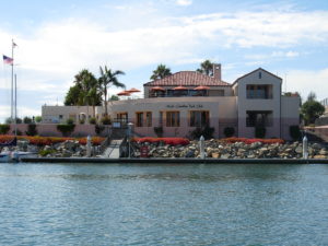 View of the Pacific Corinthian Yacht Club from the water