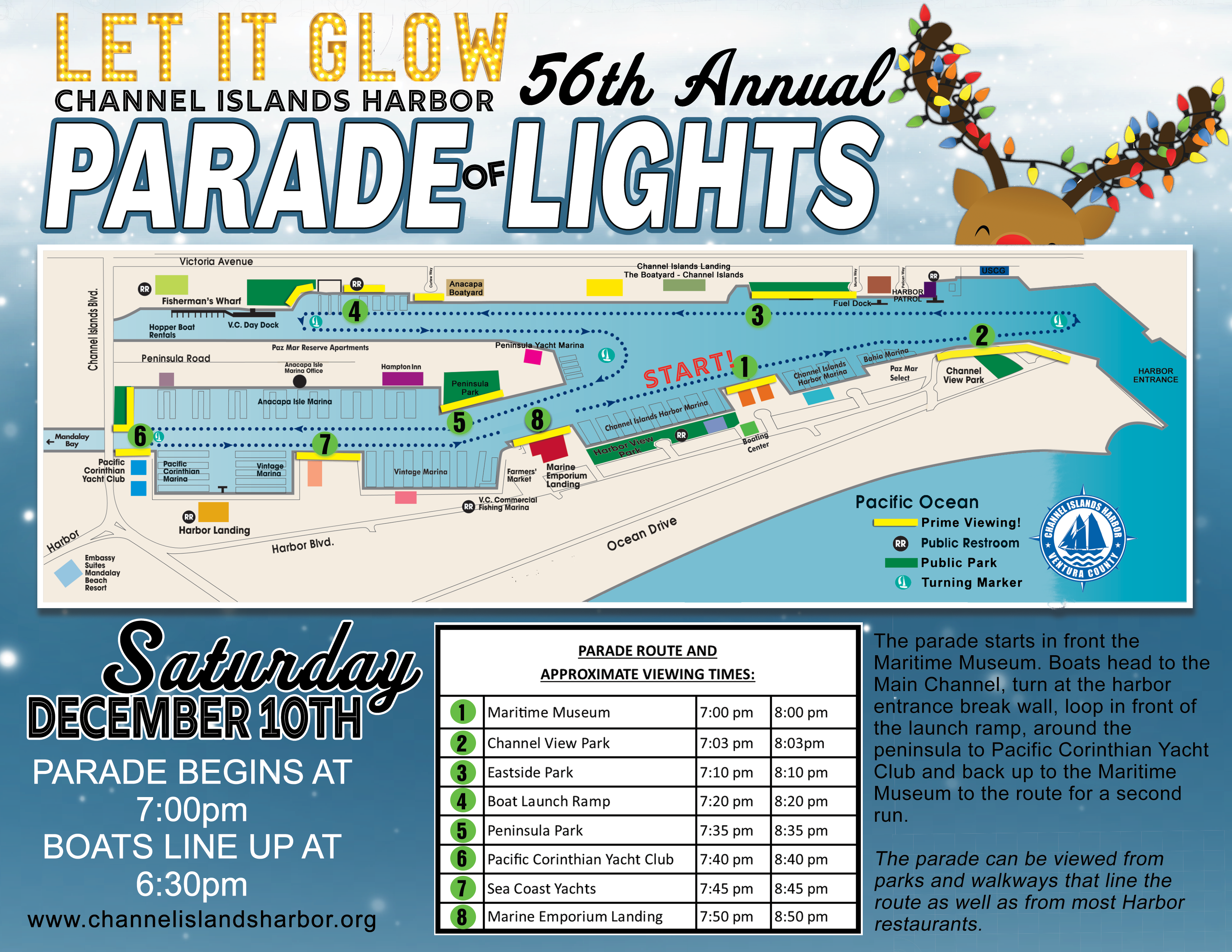 2022 Parade of Lights Viewing Map